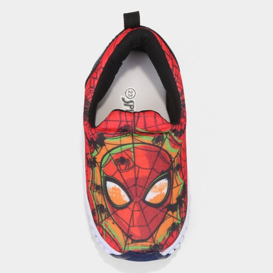 Tênis Infantil Marvel Homem Aranha Sem Cadarço Menino