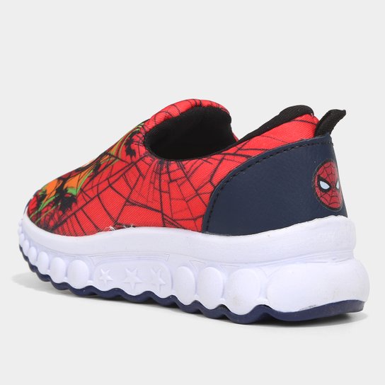 Tênis Infantil Marvel Homem Aranha Sem Cadarço Menino