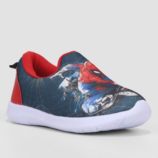 Tênis Infantil Marvel Homem Aranha Sem Cadarço Menino