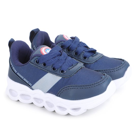 Tênis Infantil Marvel Led Capitão América Masculino