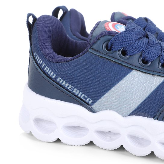 Tênis Infantil Marvel Led Capitão América Masculino