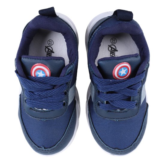 Tênis Infantil Marvel Led Capitão América Masculino