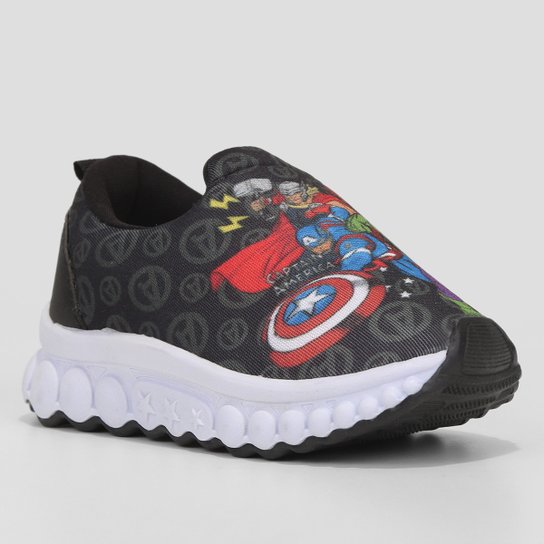 Tênis Infantil Marvel Sem Cadarço Menino