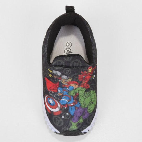 Tênis Infantil Marvel Sem Cadarço Menino