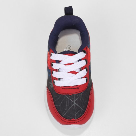 Tênis Infantil Marvel Spider Man Com Led Menino