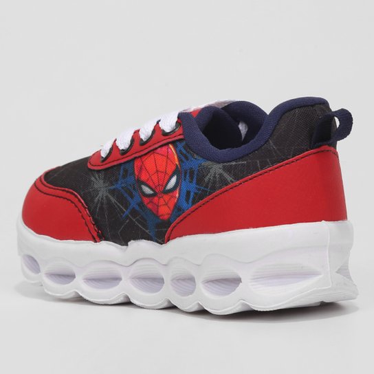 Tênis Infantil Marvel Spider Man Com Led Menino